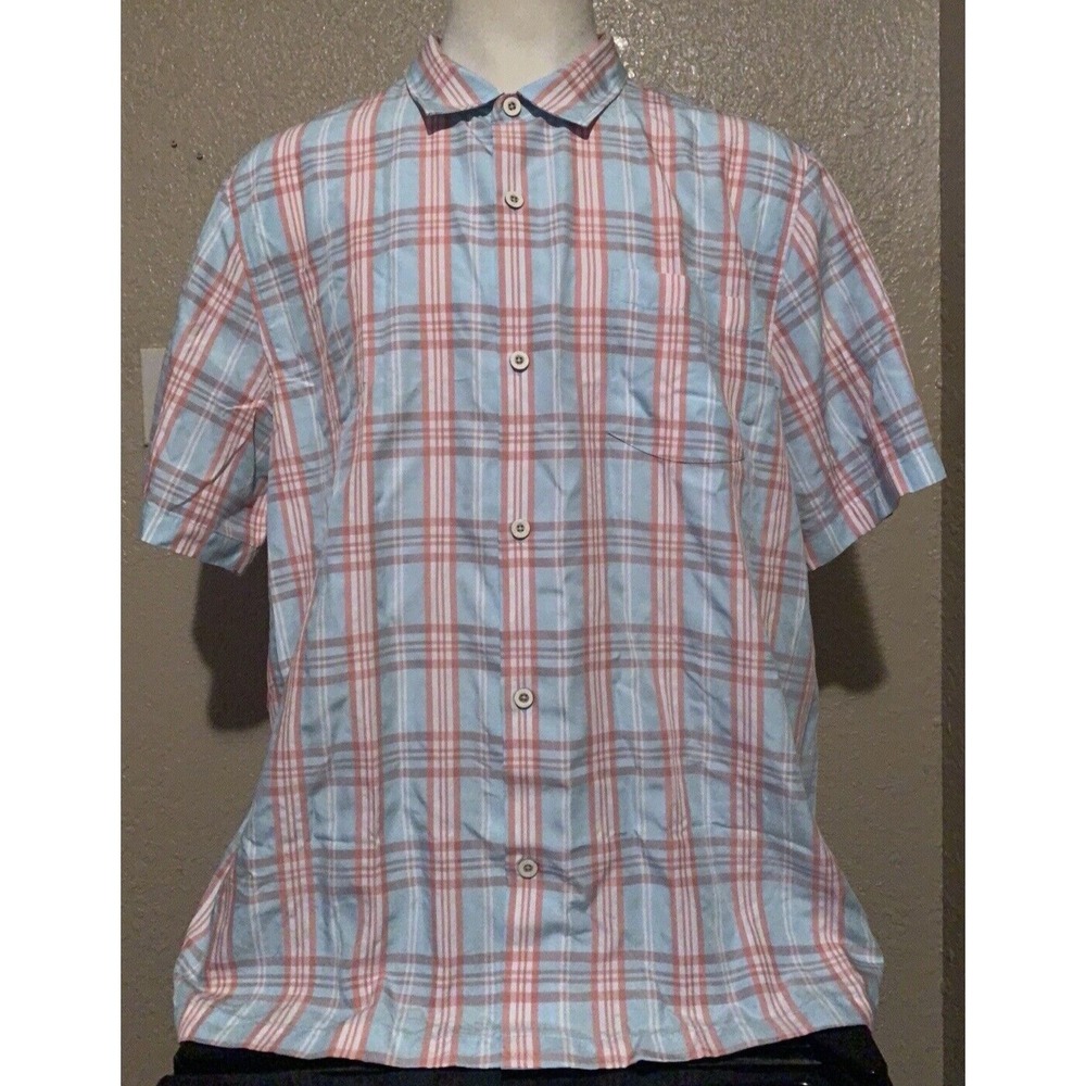 NEW Tommy Bahama Men's Size 2XL Coral Reef Plaid Coconut Point Plaidio Shirt XXL